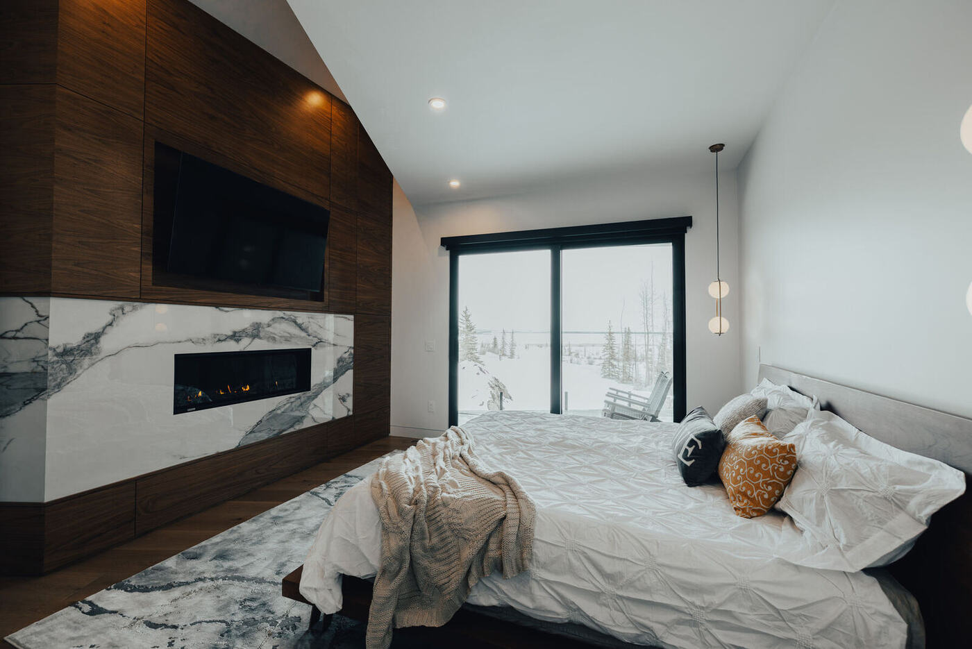 Primary bedroom in a luxury listing filmed for a real estate video